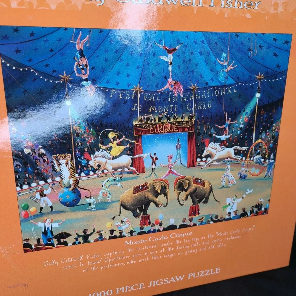 Monte Carlo Cirque Circus Puzzle 1000 Pieces 27 x 20 Ceaco Elephants Sealed New